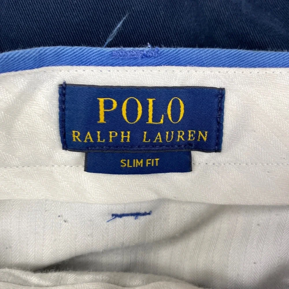 2 Pair Polo Ralph Lauren Slim Fit Chino Pants‎ Bundle Navy Royal Blue 36x34